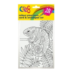 Colour-Your-Own Card & Envelopes Set, 10pk