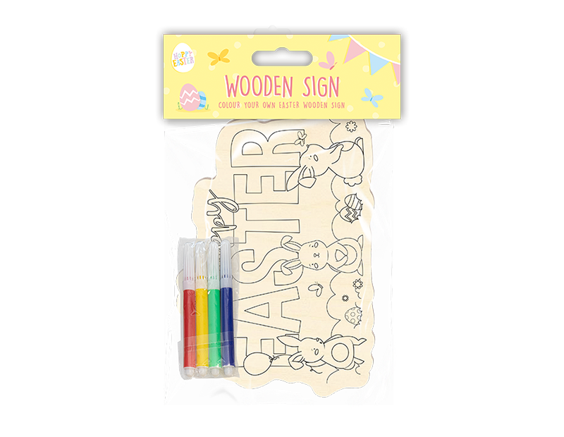 Colour Your Own Wooden Easter Sign – Alice Hopkins