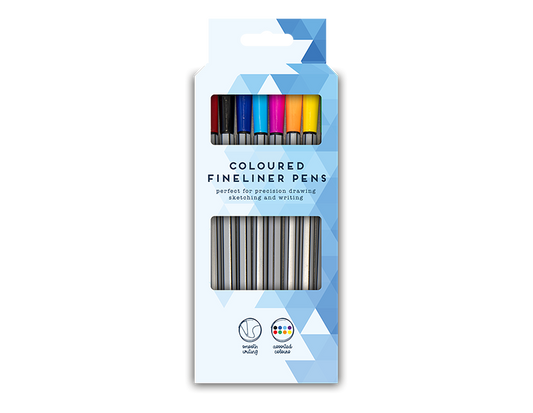 Coloured Fine Liner Pens 8pk