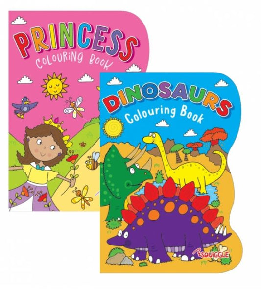 Colouring Book 1 & 2 Dinosaurs & Princesses