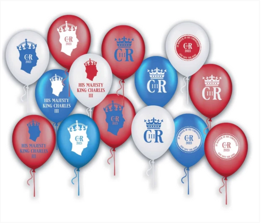 Coronation "His Majesty King Charles III" 16 Pack Royal Part Balloons King Charles III