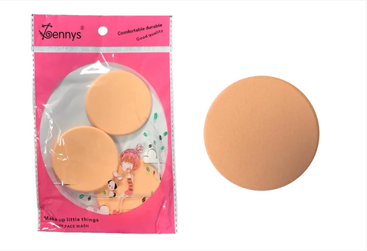 Cosmetic Make up Puff Cleansing Sponge Pad 5.4 cm Pack of 2