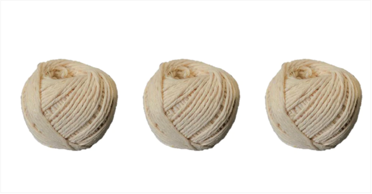 Cotton Cooking Twine Rope 5 x 4 cm Pack of 3