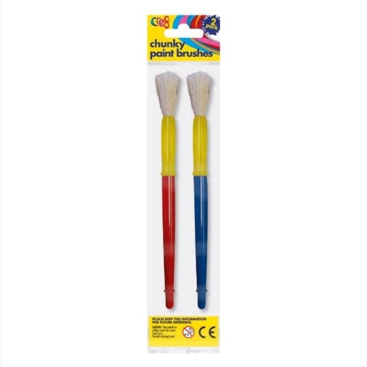 Cre8 Chunky Paint Brushes Pack of 2