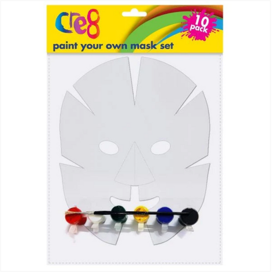 Cre8 Paint Your Own Mask Set 10pk