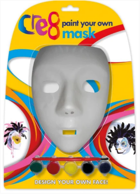 Cre8 Paint Your Own Mask Set with 5 Paints Plastic
