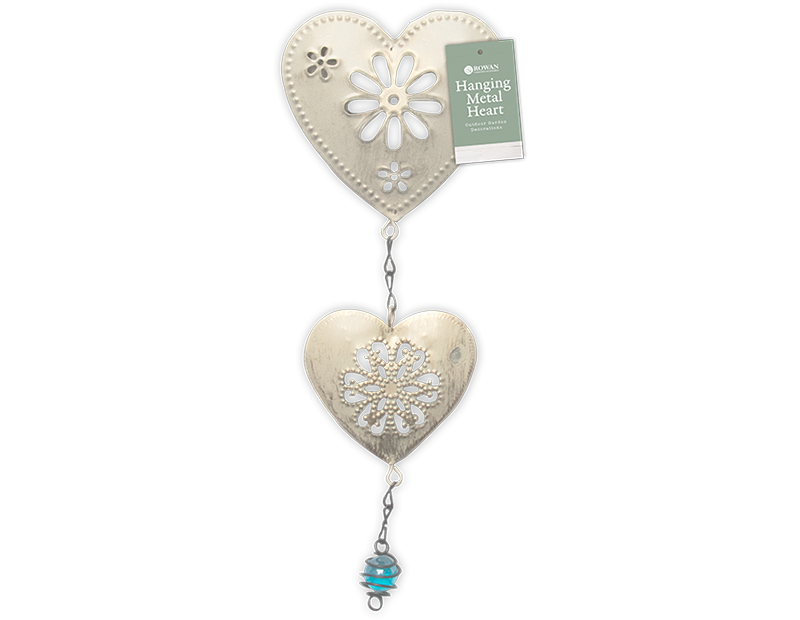 Cream Hanging Heart Decoration