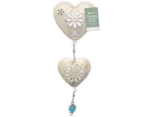 Cream Hanging Heart Decoration