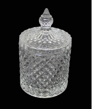Crystal Glass Jar Sweets Sugar Glassware 10 x 8.5 cm