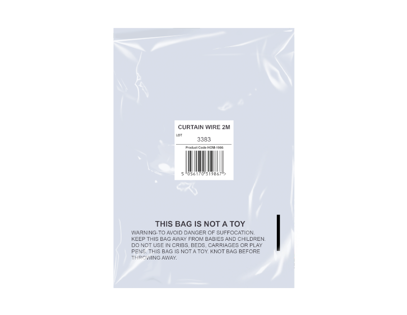 Curtain Wire In Mailing Bag 2m