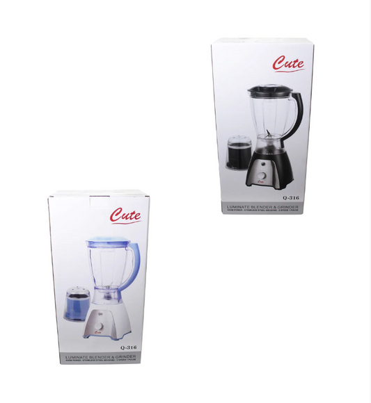 Cute Luminate Blender and Grinder 500W Power 2 Speed + Pulse Q316