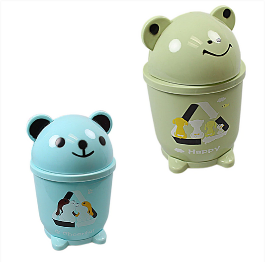 Cute Teddy Bear & Frog Mini Waste Bin Animal Design
