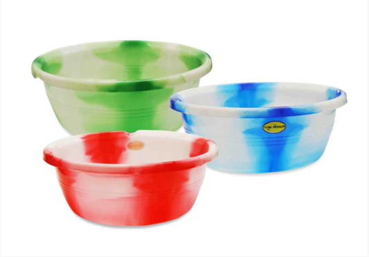 DC Plastic Washing Bowl Basin Tub Tie Dye 12' Assorted Colours