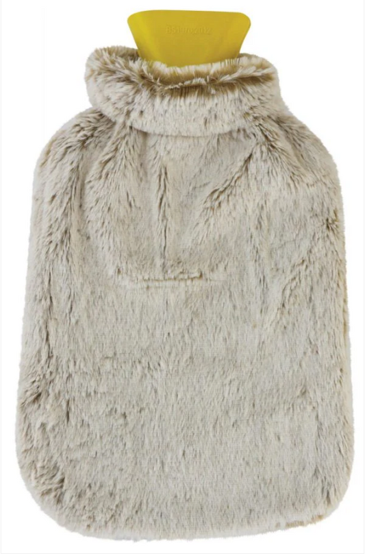 DGI Hot Water Bottle with Faux Fur Cover 2.0L 33 x 20 cm
