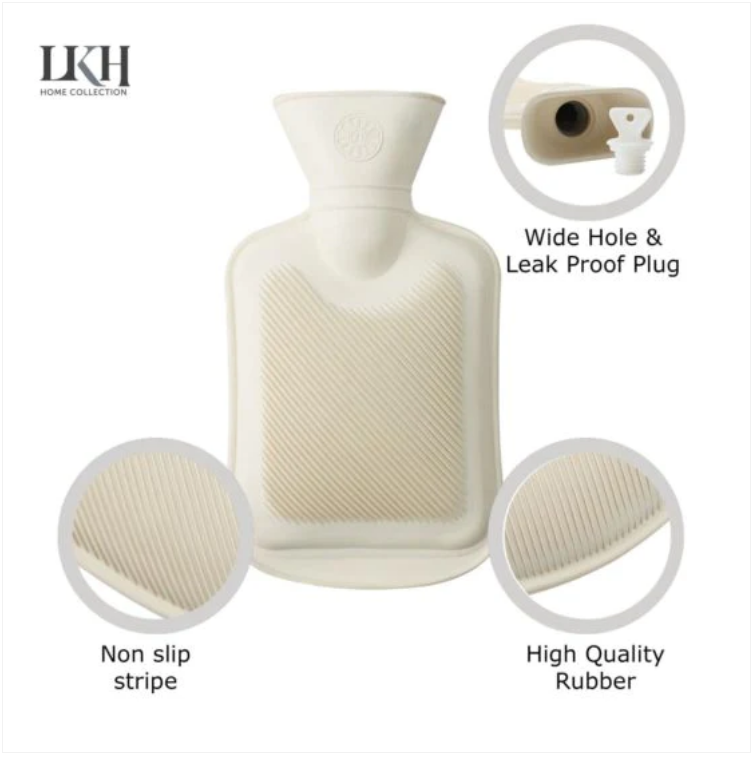 DGI Rubber Hot Water Bottle 1.0L 26 x 15cm