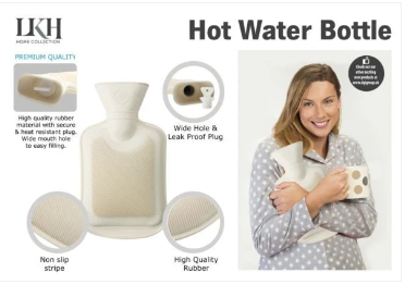 DGI Rubber Hot Water Bottle 1.0L 26 x 15cm