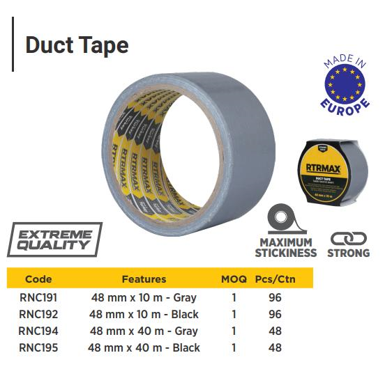 DUCT TAPE 48MM*40MT GREY ''RTR'' (48)
