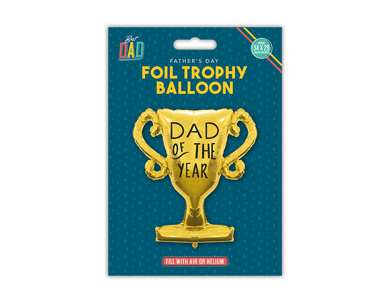 Dad Trophy Foil Balloon 34" x 26"