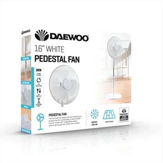 Daewoo Col1568 16-Inch Pedestal Fan-Round Base