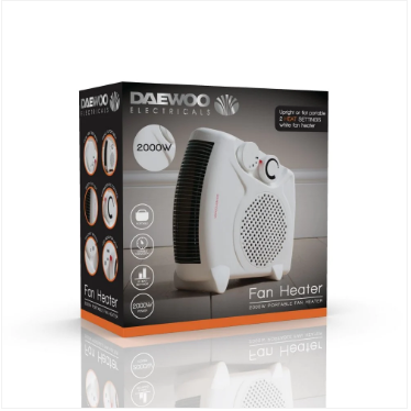 Daewoo Flat Fan Heater 2000W
