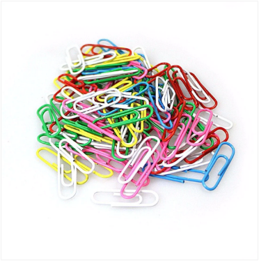 Daily Necessities Assorted Colour Paper Clips Home School Stationery 100 Pack