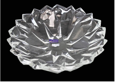 Deep Serving Glass Aesthetic Durable Party Wedding Serving Gift Glass Tray 33cm