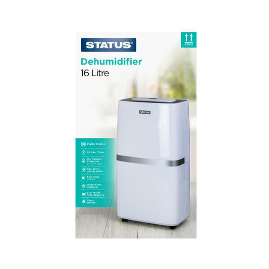 Dehumidifier - 16L - White - 1 pk - in Glossy Retail Box