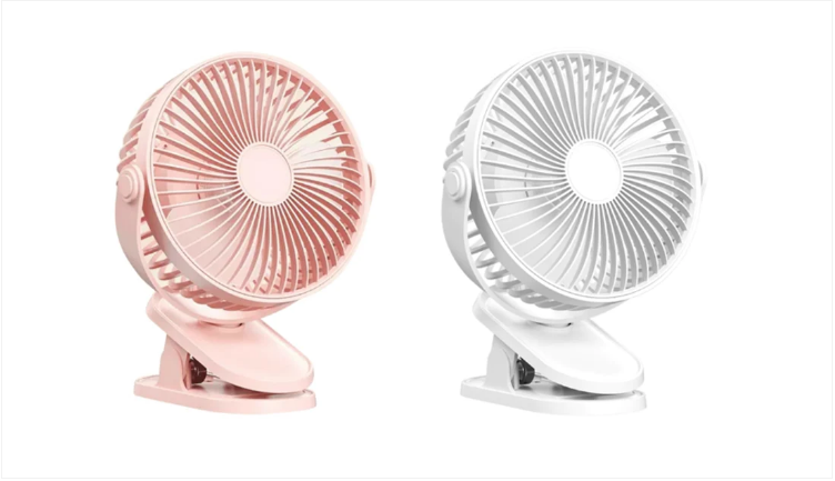Desk Clamp Fan 23 x 17 cm USB Cable Plug In Assorted Colours