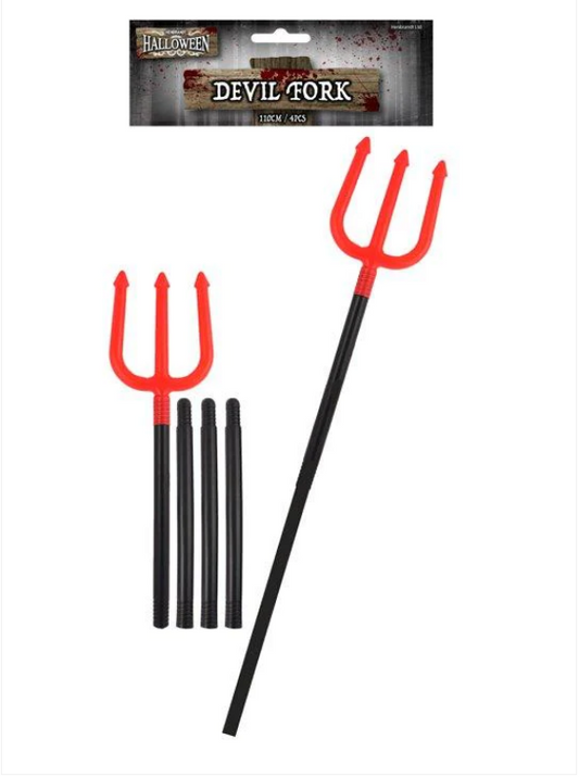 Devil Fork Halloween Weapon Accessory Halloween Easy Assemble 4 Four Pieces Approx 110cm