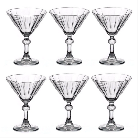 Diamond Martini Glass 238 ml 6 Pieces