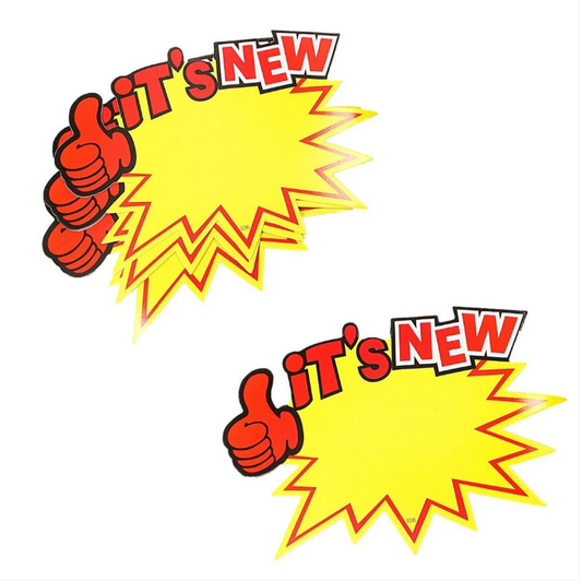 Discount Labels ''iT’s NEW'' Labels for New Items and New Prices Pack of 10