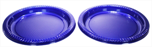 Disposable Blue Plastic Plate 23 cm Pack of 10