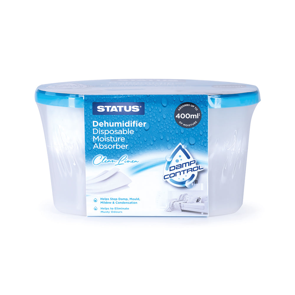 Disposable Dehumidifier Moisture Absorber - 180g - 400ml - Clean Linen - 1pk shrink wrapped