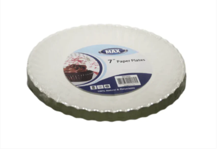 Disposable Paper Plates 7" Pack of 30