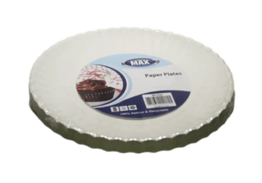 Disposable Paper Plates 9" Pack of 25