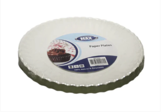 Disposable Paper Plates 9" Pack of 50