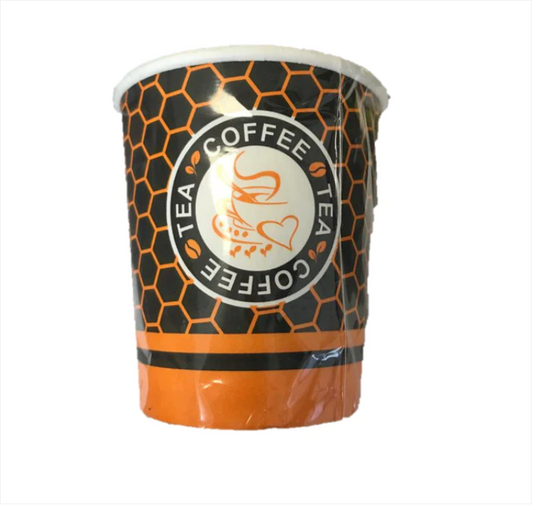 Disposable Plastic Lined Paper Drinking Cups Pack of 50 6oz Assorted Designs