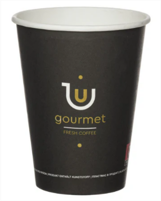 Disposable Plastic Lined Paper Drinking Cups Pack of 50 8oz Assorted Designs