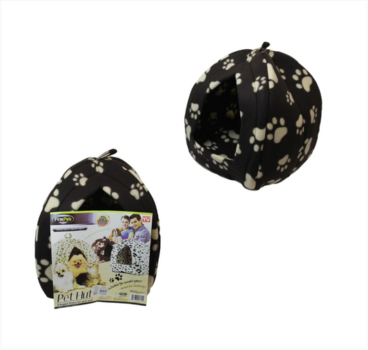 Dog Cat Warm Fleece Winter Bed Igloo House Soft Luxury Basket For Cats Dogs 13 x 17.7''