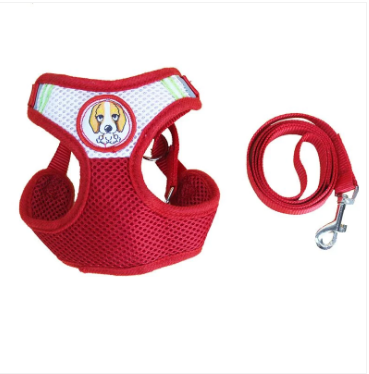 Dog Leash Reflective With Soft Harness Vest Size Small Assorted Colours 93cm