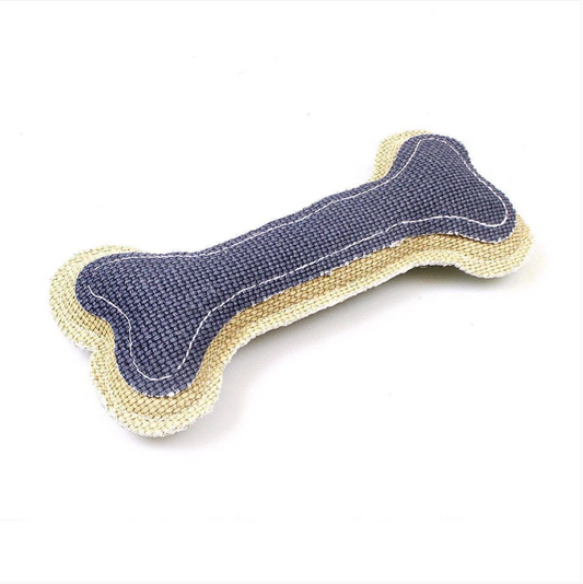Dogs Bone Pet Fabric Teething Toy Approx 13cm