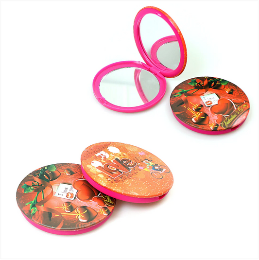 Double Mini Foldable Printed Mirror