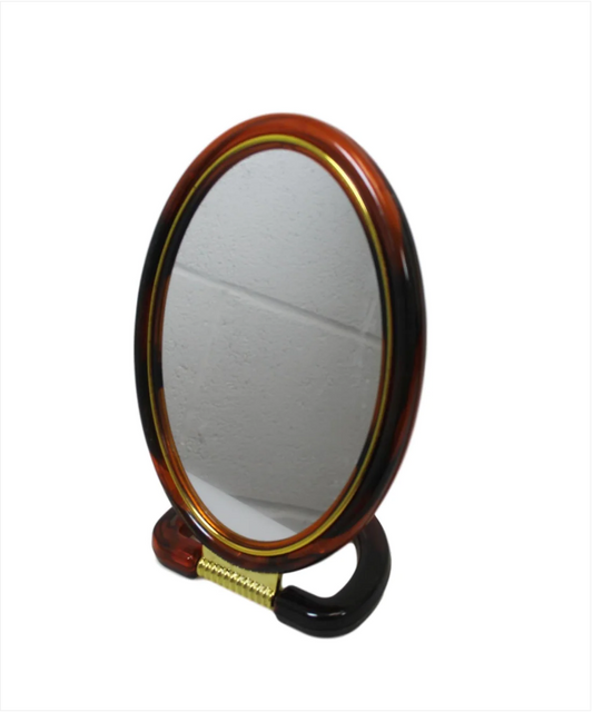 Double Sided Desk Stand Mirror One Side Magnifying One Side Regular 17.5cm