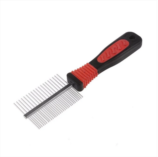 Double Sided Pet Cat Dog Metal Grooming Hair Comb Fur Rake Tool 17cm x 6cm