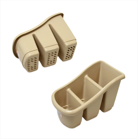 Dunya Basket Home Kitchen Sink Dish Cutlery Basket 3 Section Strainer Basket