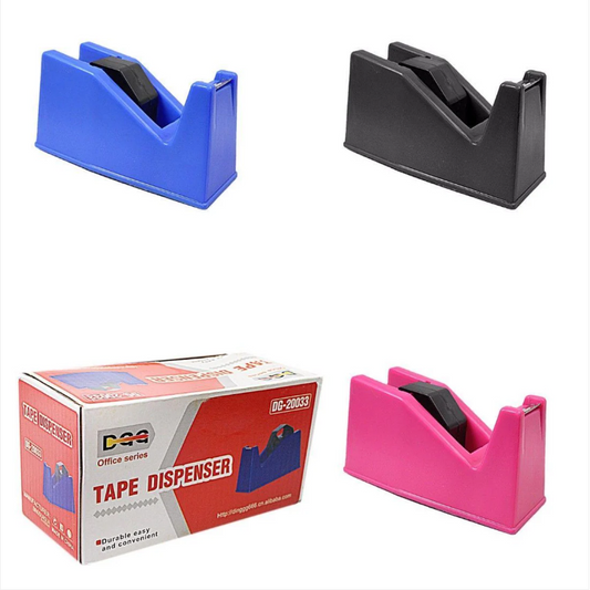 Durable Easy Plastic Tape Dispenser Available In Assorted Colours 15cm Stationery