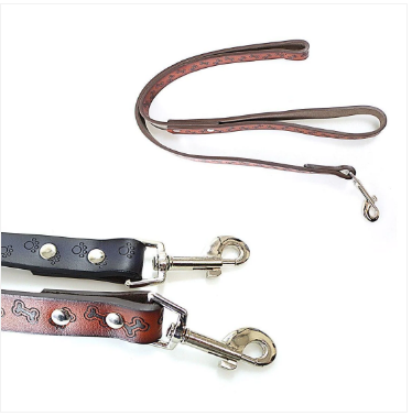 Durable Printed Leather Look Rubber Dog Lead/Leash With Strong Grip Approx 85cm