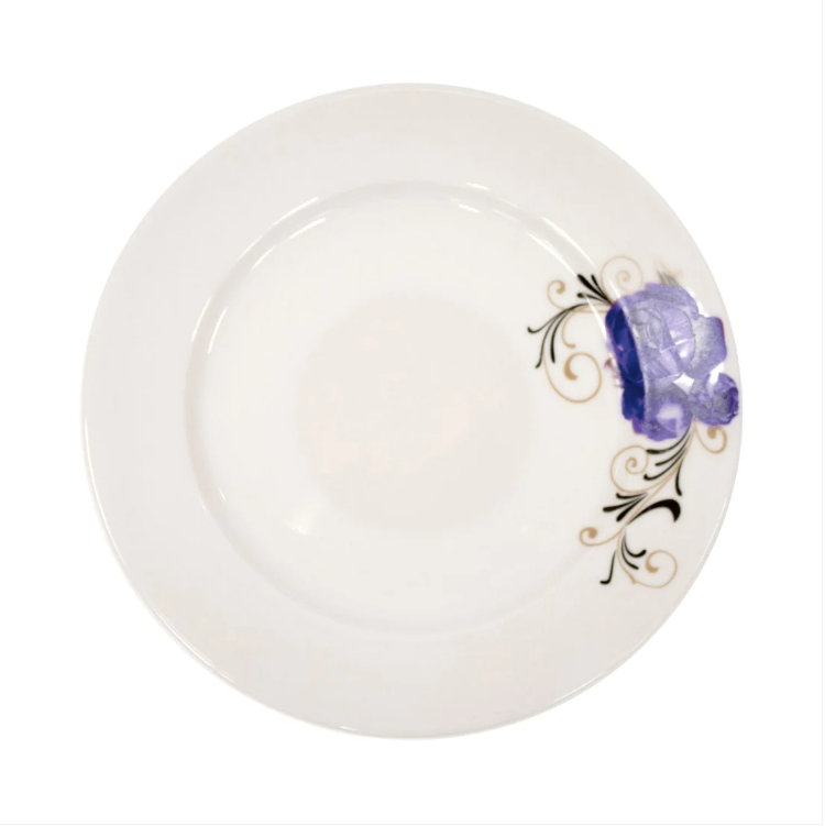 Durane Ceramic Dinner Plate Blue Rose 26.5cm