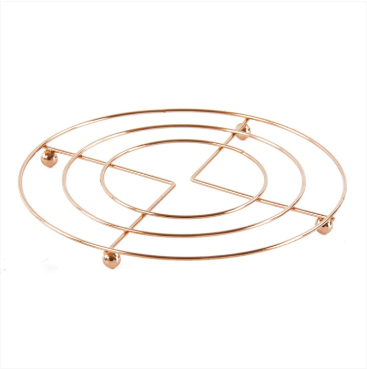 Durane Chrome Trivet Round Copper Colour 18cm