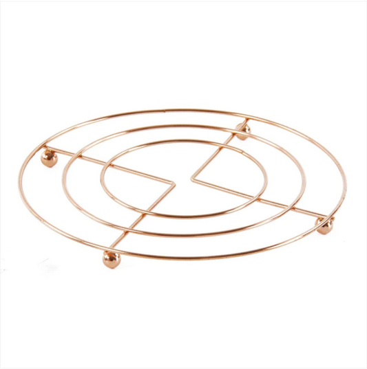 Durane Chrome Trivet Round Copper Colour 18cm